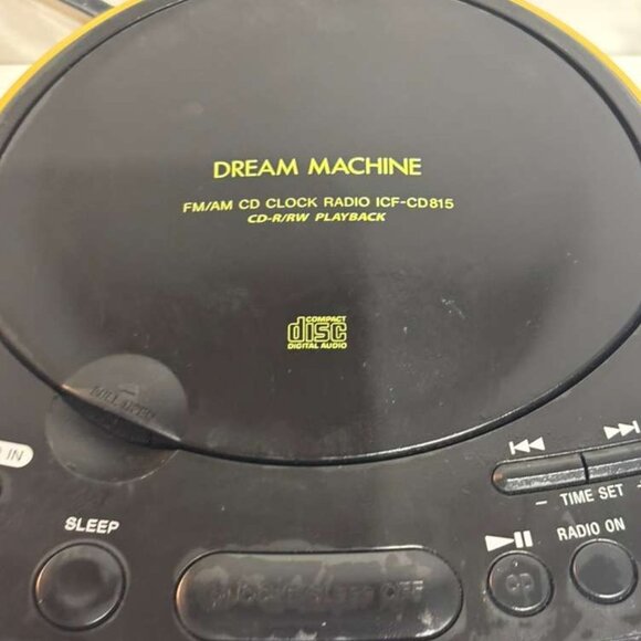 Sony Dream Machine ICF CD815 FM AM CD Clock Radio Black Size 9"x7"x4" - Picture 5 of 9